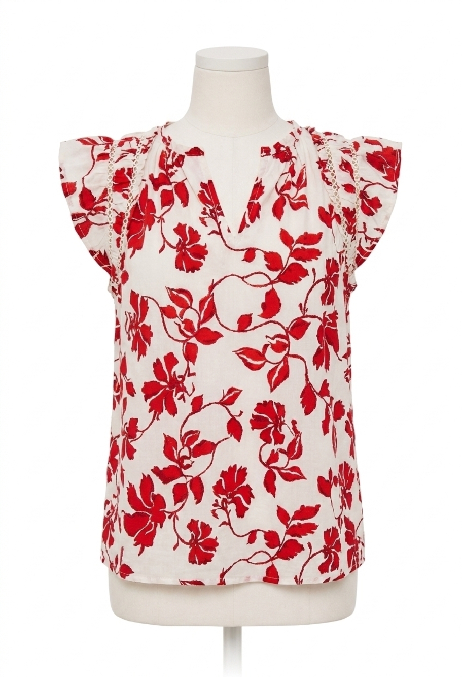 NEW RAILS allea top in red jasmine